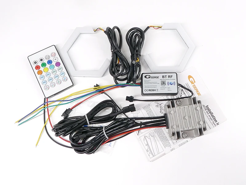 인피니티 G25 G35 G37 Q60 닛산 스카이라인 250GT 350GT 370GT 주간 주행등 다이내믹 멀티 컬러 RGB 헥스 LED 엔젤 아이즈 헤일로 링