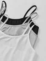 3 Pack Solid Color Cami Top Versatile Slim Backless Spaghetti strap Top For Summer Women's Clothing - Image 3