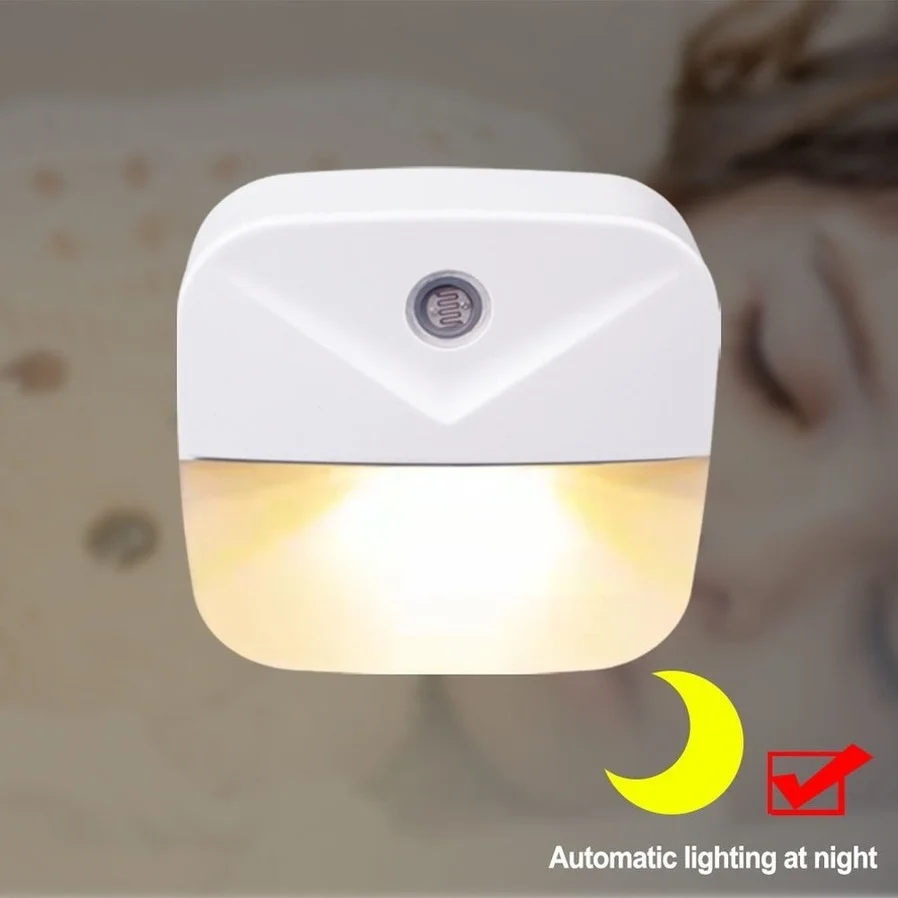 LED EU 플러그 야간 조명 무선 조명 제어 센서, 황혼에서 새벽 를 위한 야간 조명, 어린이 침대 옆 침실 복도 램프