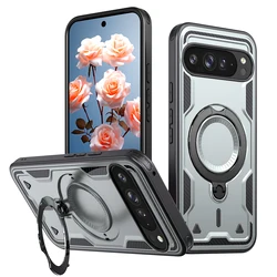 Magnetic Rotatable Stand Case with Kickstand and Enhanced Protection for Google Pixel 10ProXL (Gray)
