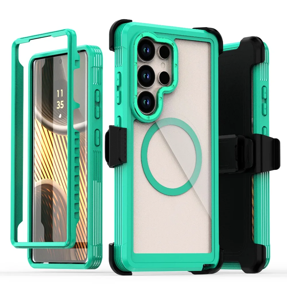 Armor Hybrid Anti-Drop XT MagSafe Case with Wireless Charging and Clip