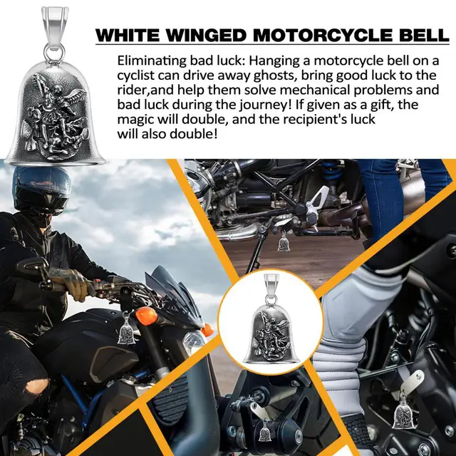 Harley Good Luck Bell St. Michael Guardian Bell For Motorcycles - Fits Harley, Gremlin Bell For Good Luck Guardian Brand Motorcycle Bell