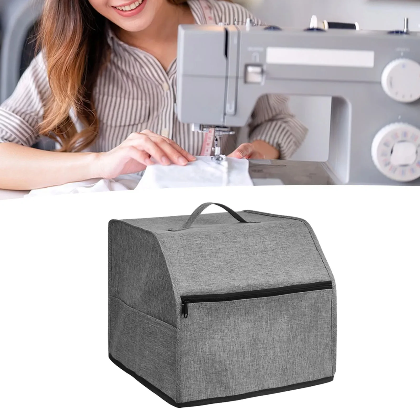 Premium Oxford Cloth Sewing Machine Dust Cover with Accessories Pouch