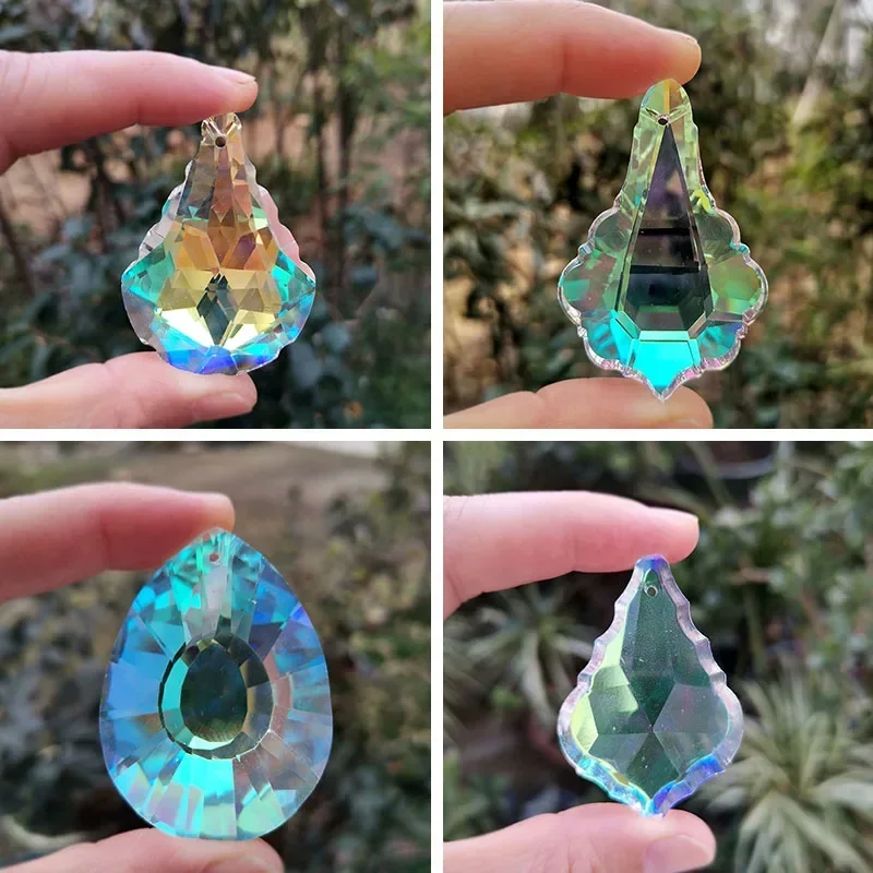 50mm AB Color Hanging Pendant Crystal Prism Suncatcher Chandelier Parts Rainbow Maker Window Home Wedding DIY Decor Ornaments sun catcher crystal pendant sun catchers window ornament