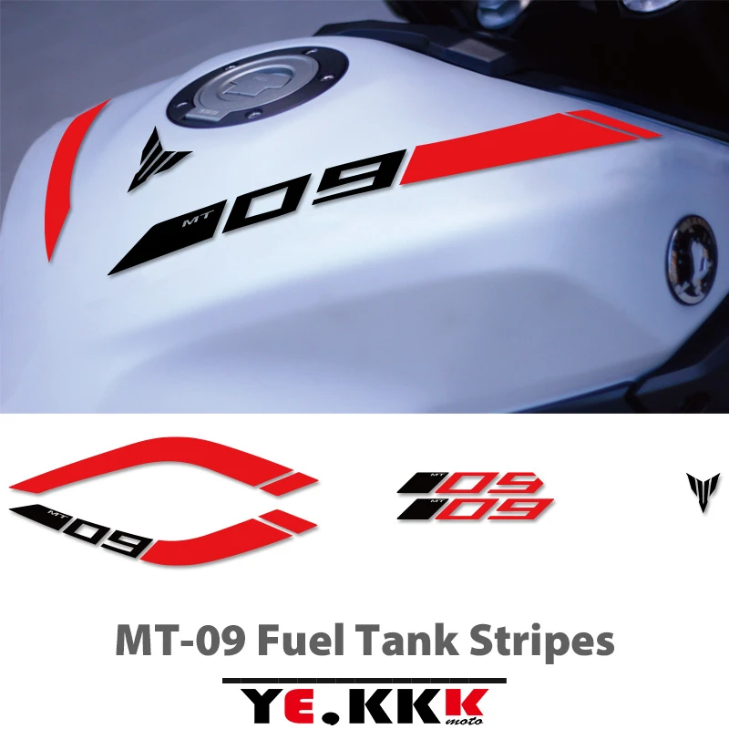 Reflective Vinyl Motorcycle Stickers Tank Decals Logo For Yamaha Mt09