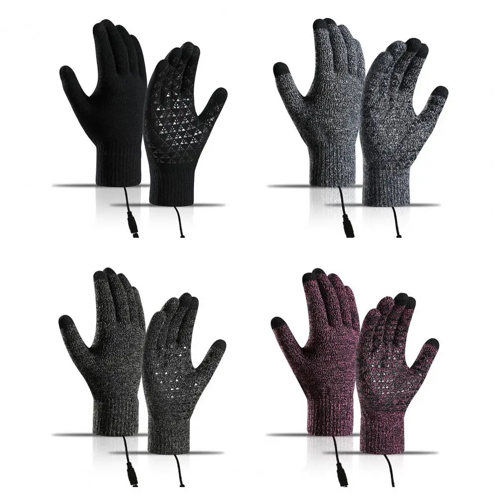 Winter Heated Gloves Liner Rechargeable Electric Heated Glove for Men Thin Cycling Biker Gloves Hand Warmer Bicycle Accessories 5