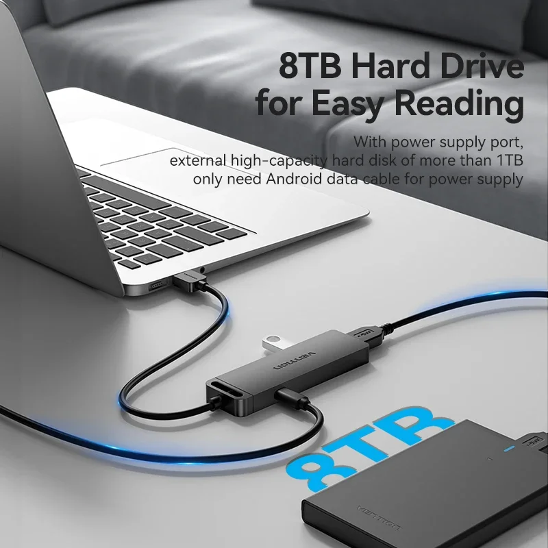 Vention-adaptador Hub Usb Portas tipo c para Usb 3.0 Splitter para Macbook Pro Ipad Pro Air Huawei Companheiro 30 - Imagem 2