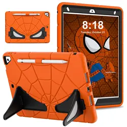 Copertura per Tablet Kids in Silicone Durevole + PC per iPad - Design a Ragnatela 10,2 pollici