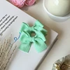 2PCS Soft Cotton Bow Hairpin Girl Sweet Plaid Design Hairpin Color Block Delicate Hairgripe Barrettes Kawaii Child Accessories 6