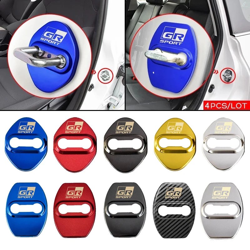 4pcs Car Door Lock Cover Protect Buckle Cover Anti Rust Car Accessories