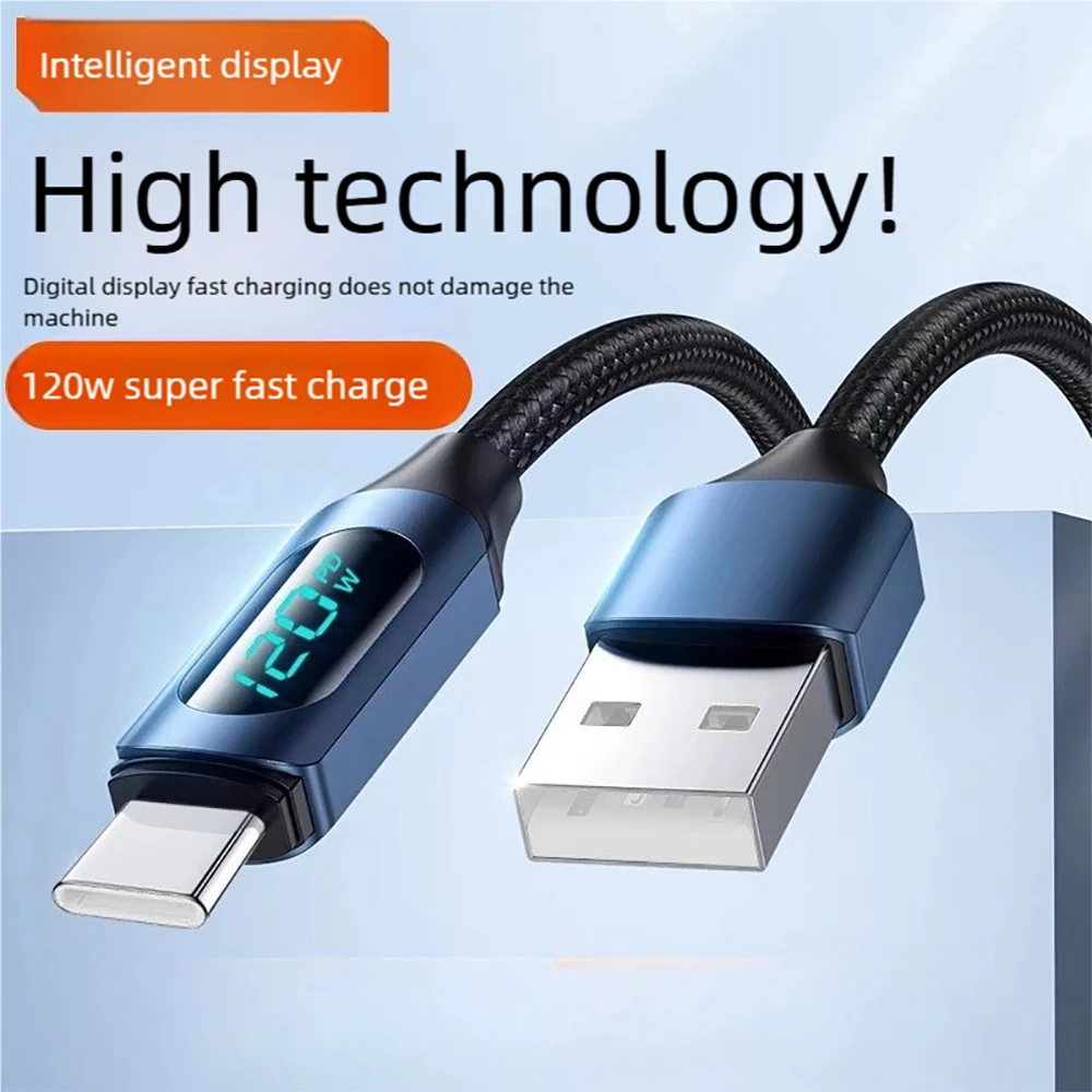 120W 6A USB Data Cable Type C Fast Charging Phone Charger Data Cord For Universal USB Charging USB To Type C Quick Charge Cables