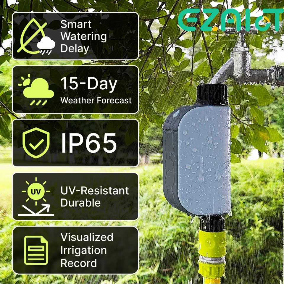 Tuya WiFi Automatische Sprinkler Wasser Timer Smart Remote Outdoor Garten Bewässerung Bewässerung Ventil System Programmierbare Schlauch Steuerung