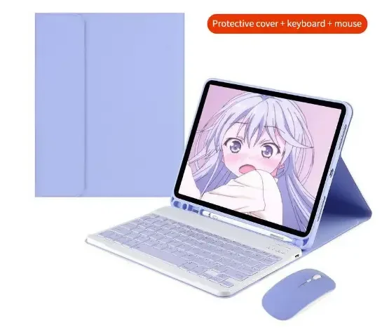 Vibrant Bluetooth Keyboard with Magnetic Leather Stand Case Cover