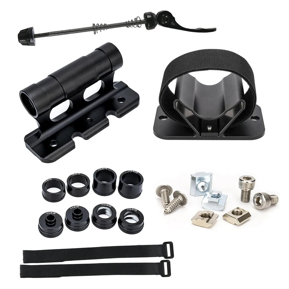 Support de montage de fourche de vélo, support de vélo à dégagement rapide en alliage d'aluminium, support fixe de roue arrière de vélo, support de transport de voiture