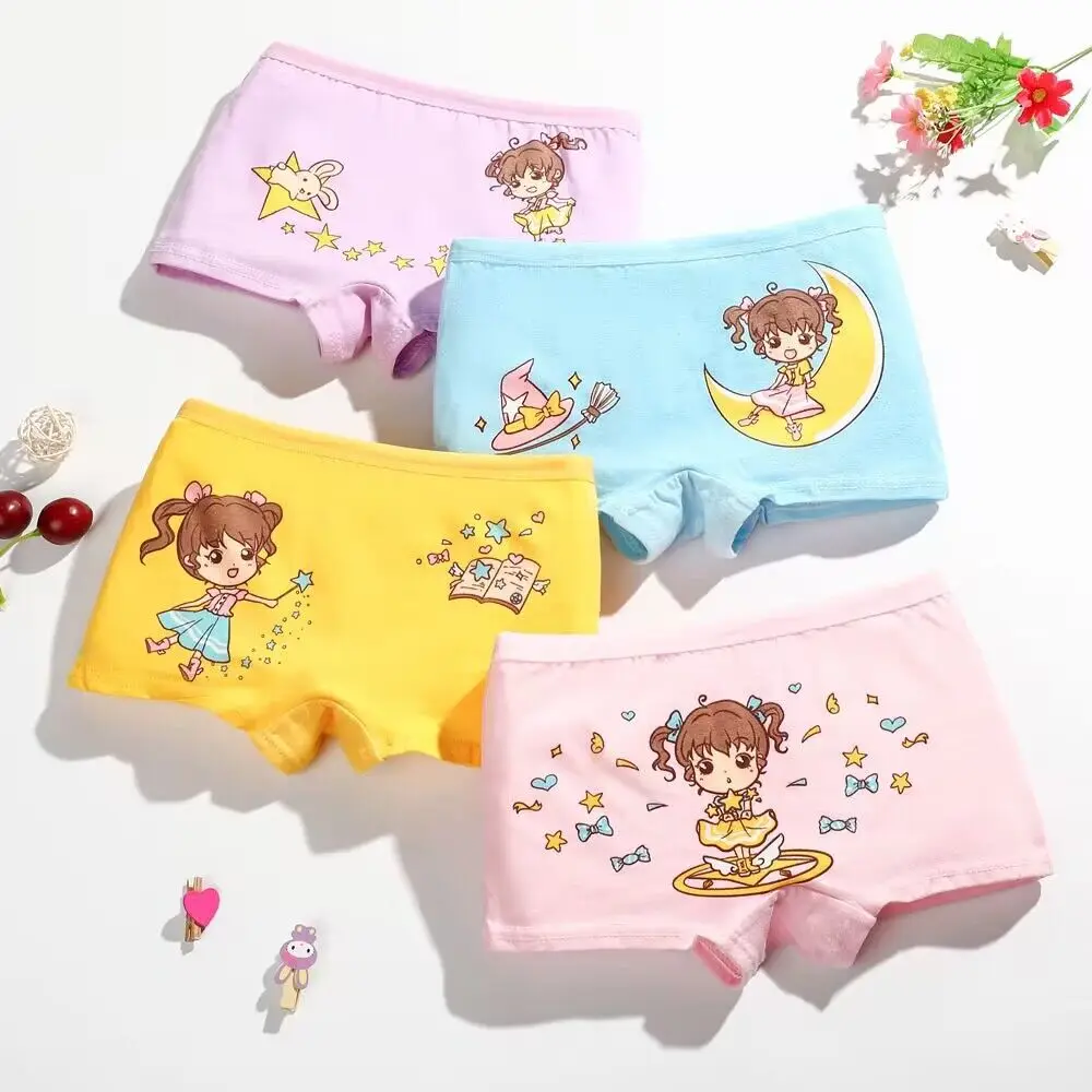 4 Pieces/Lot Children Underwear Cotton Girls Panties Cute Kids