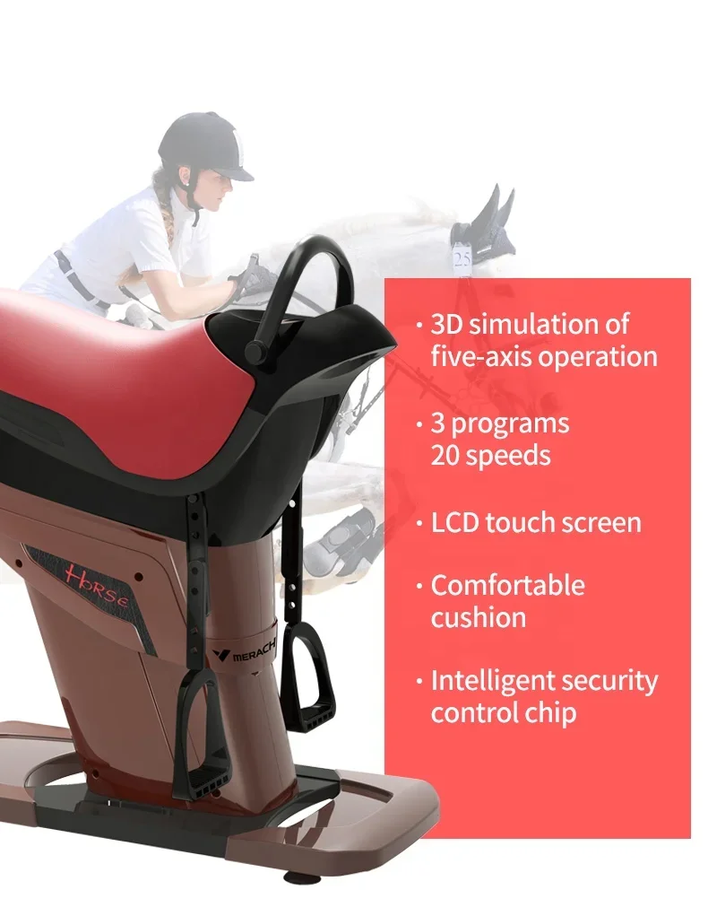 Horse Riding Simulator Exercise Machine Sale Eco-friendly Black/Red/Grey