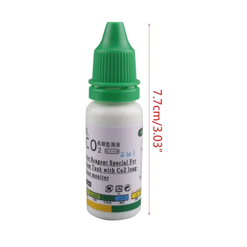 new 15ml Aquarium CO2 Solution Monitor Fluid Glass Carbon Dioxide Checker 6