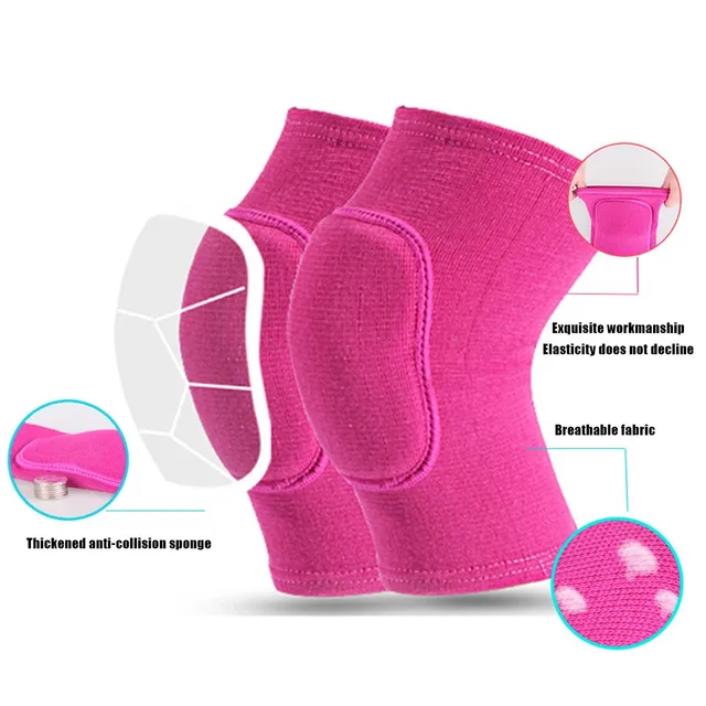 2pcs Sports Compression Knee Pads Elastic Knee Protector Thickened Sponge Knee Brace Support for Dancing Workout Training 4