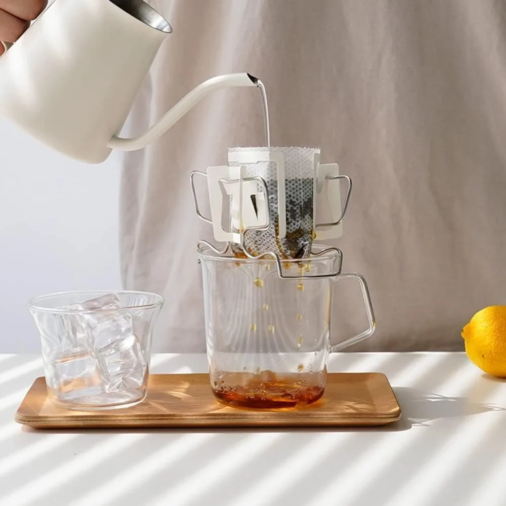 Coffee Drip Filter Bag Holder Reusable 304 Stainless Steel Japanese Filter Bag Holder Coffee Cup Drip Paper