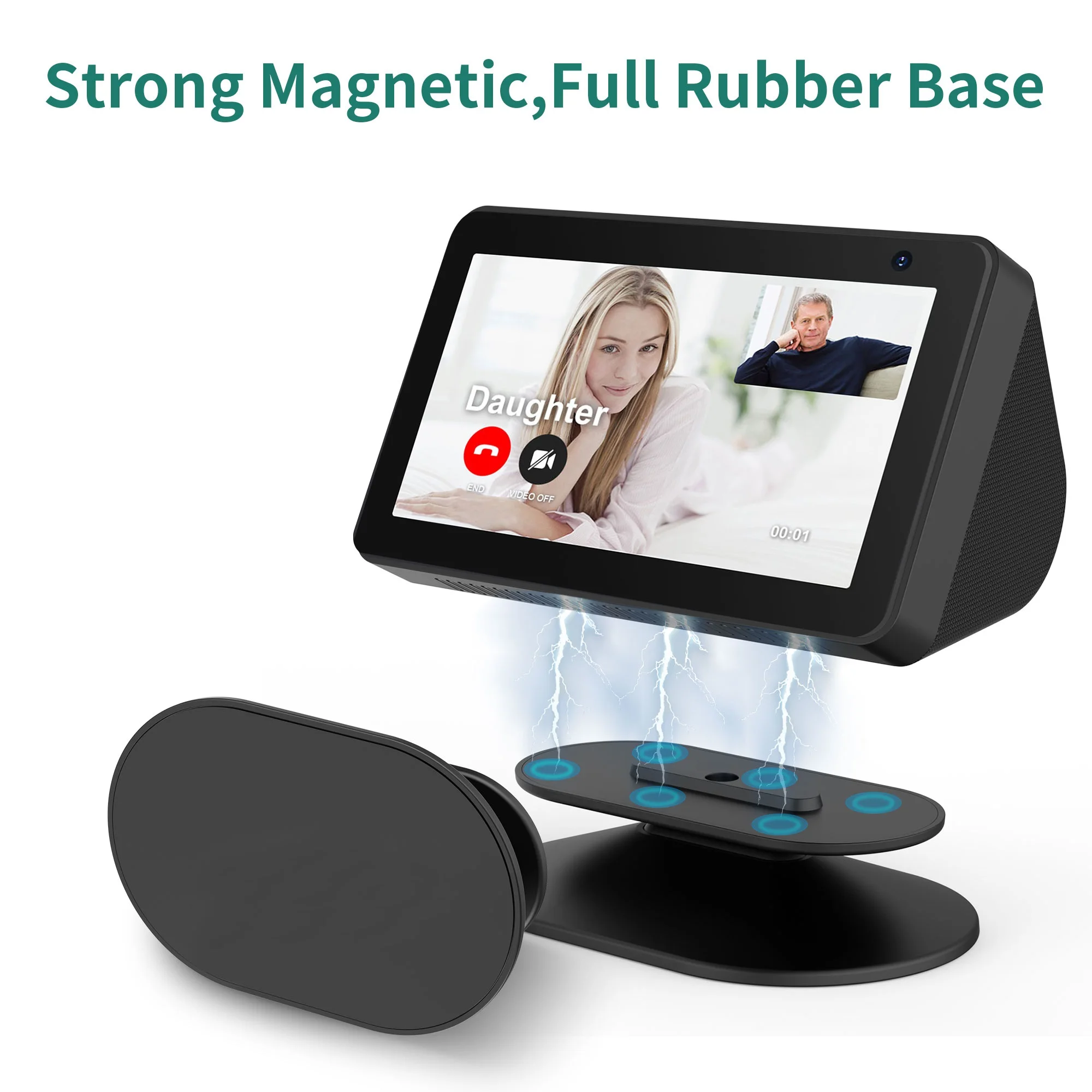 Echo Show Accessories Table Holder for Echo Show 5 8 1st 2nd Generation Magnetic Stand Adjustable Tilt Angle Anti Slip Base