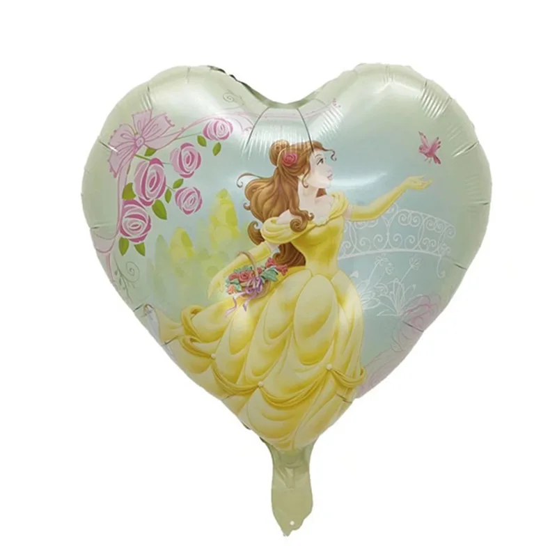 Фото Disney Princess Belle вечерние украшения из фольги Balloons возлюбленные шары, подарки для девушек, праздничные цифры, аксессуары №3