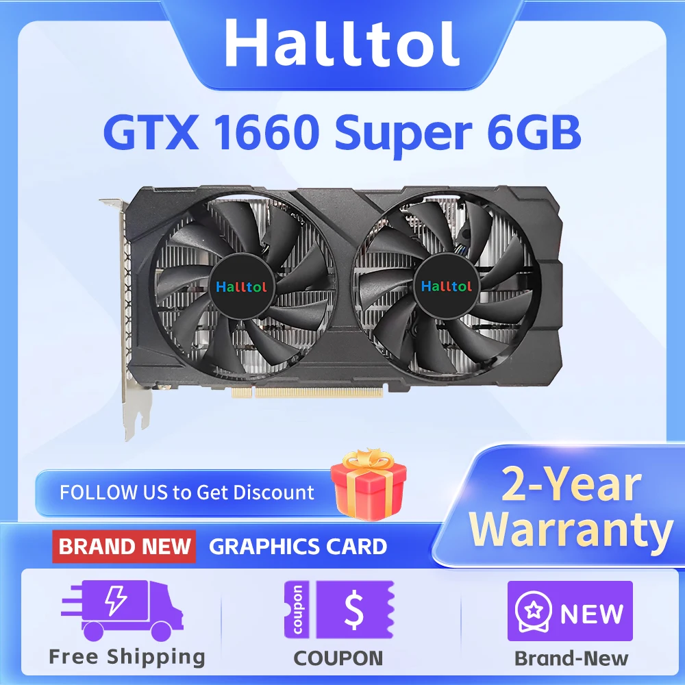 Halltol Gtx 1660 Super 6Gb Nuovissima Scheda Grafica Geforce Gddr6 Gaming 1660 S 192Bit Gtx1660 Schede Video Nvidia Per Desktop