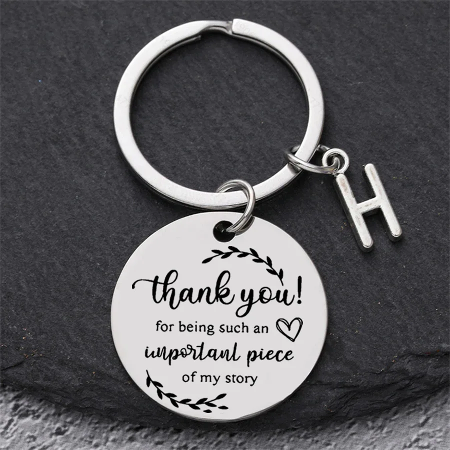 Elegant Stainless Steel 'Thank You' Keychain - Thoughtful Gift