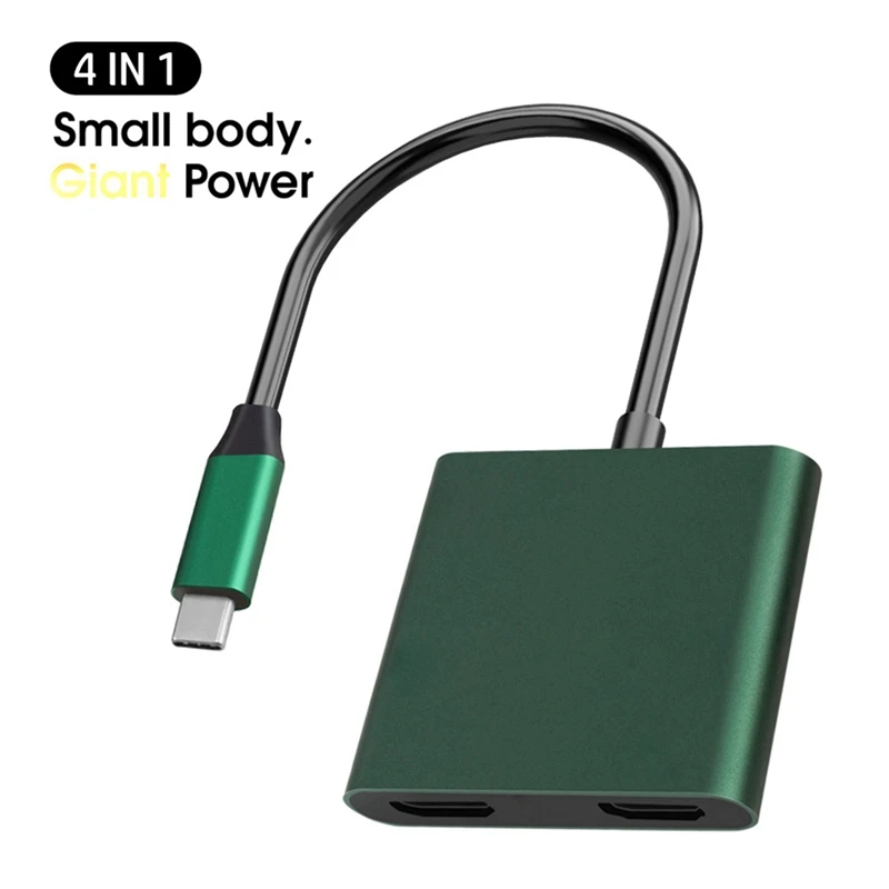 4 In 1 USB C  ,  C- HDMI ȣȯ USB 3.0 PD ŷ ̼ ȯ (Ʈ TV ), KT401
