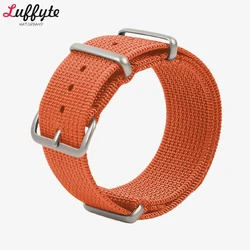 Comfortable Nylon Military Watch Straps for Men and Women (Orange)