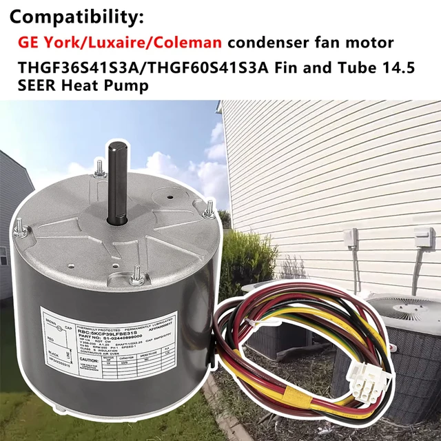 F48AA68A50 Upgrade Condensing Fan Motor for York Coleman Luxaire Genteq/A.O.  Smith - 1/4 HP 208-230 Volt 850 RPM,Home Appliance - AliExpress