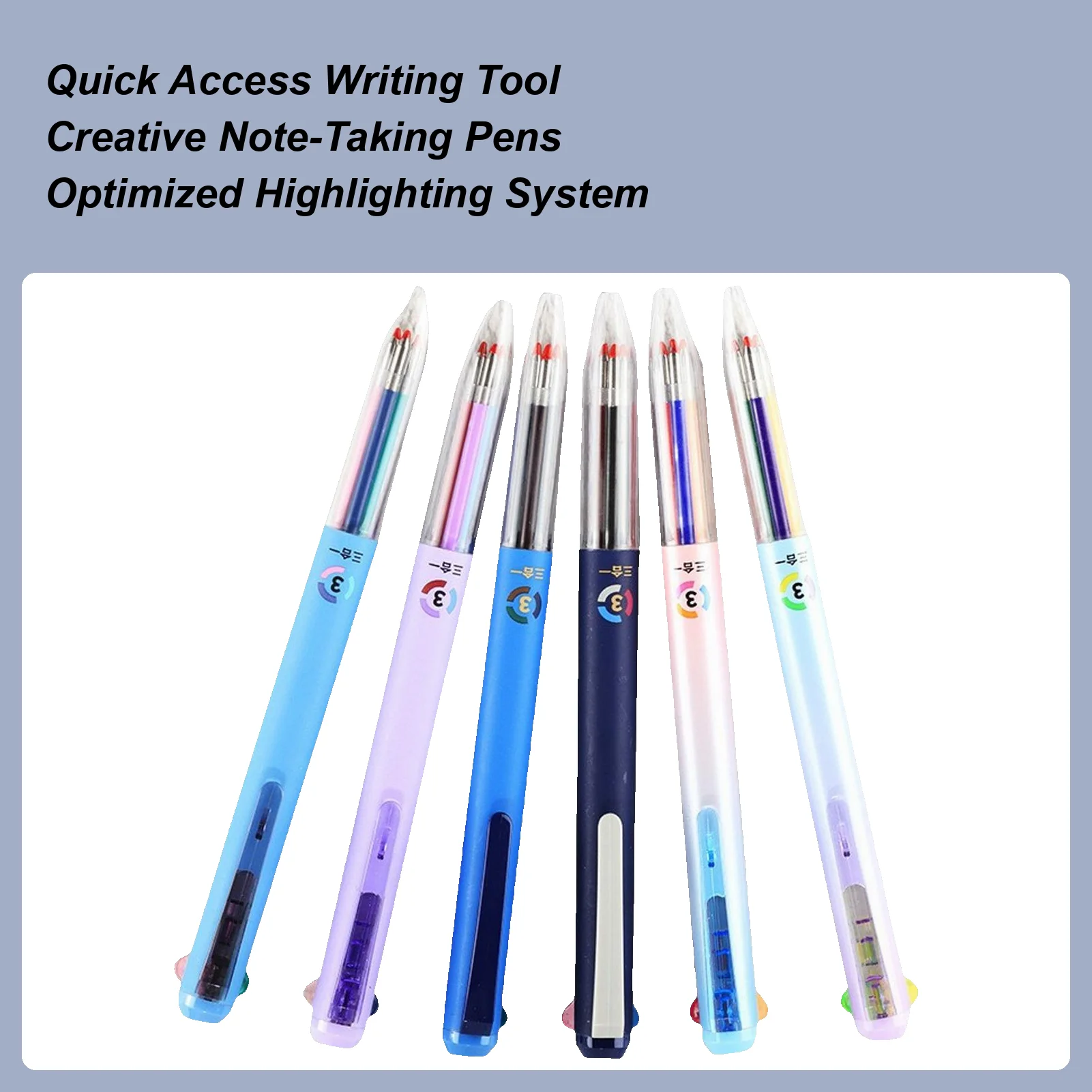 Gel Pens 18 Colors Ink Ballpoint Pens 0.5mm 6 Pieces Smooth Writing Stationery Supplies School Supplies for Home Office Art