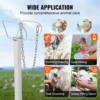 SucceBuy Goat Sheep Stand 51x23in Livestock Stand Metal Livestock Milking and Shearing Stand 21" to 33" Adjustable Height White