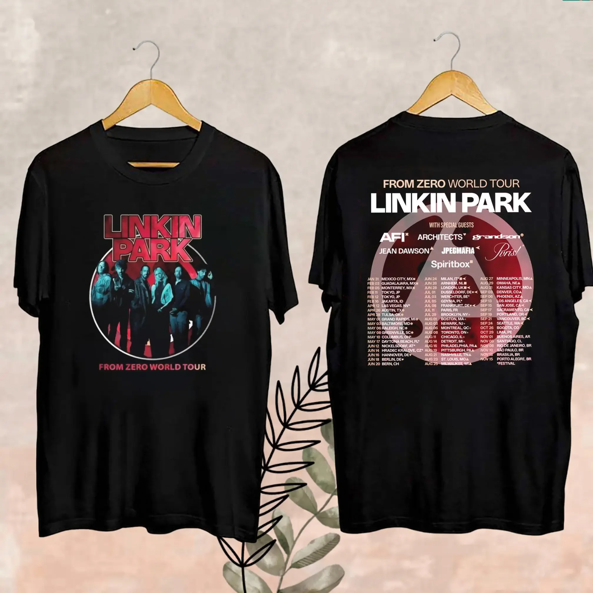 Fashion Official Men's Linkin-Park From Zero World Tour T-Shirt Unisex Harajuku O-Neck Short Sleeve Pop Music Shirt Fan Gift 5