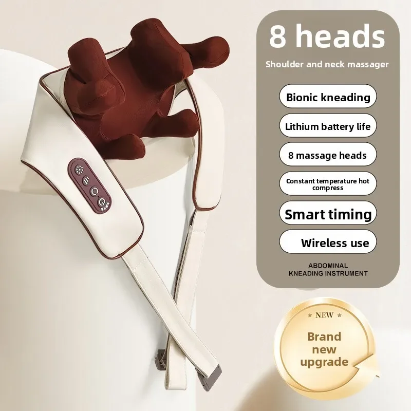 Neck and Shoulder Massager Electric 6D Kneading Massage Muscle Relaxation Home Deep Tissue Shiatsu Back Cervical Massage Machine