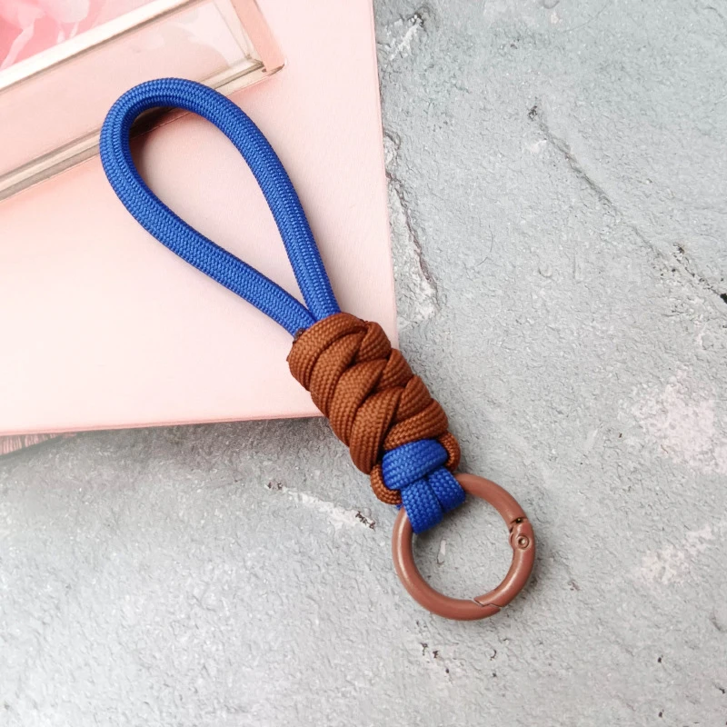 Vibrant Candy Color Lanyard Keychain - Stylish Anti-Lost Knot Rope