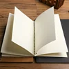 A5/A6 Spiral Sketchbook Blank Notebook 50 Sheets Kraft Paper Hardcover for Students Graffiti/Painting School Stationery Supplies