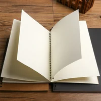 A5/A6 Spiral Sketchbook Blank Notebook 50 Sheets Kraft Paper Hardcover for Students Graffiti/Painting School Stationery Supplies