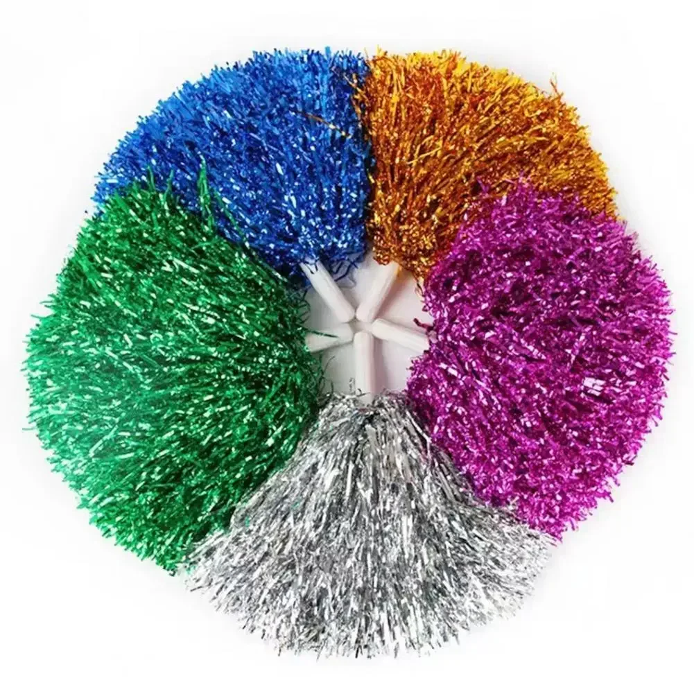 2Pcs Cheerleader Pompom Girl Pompony Celebration Football Basketball Team Match Sports Pompoms Decorator Dance Pom Poms Cheer