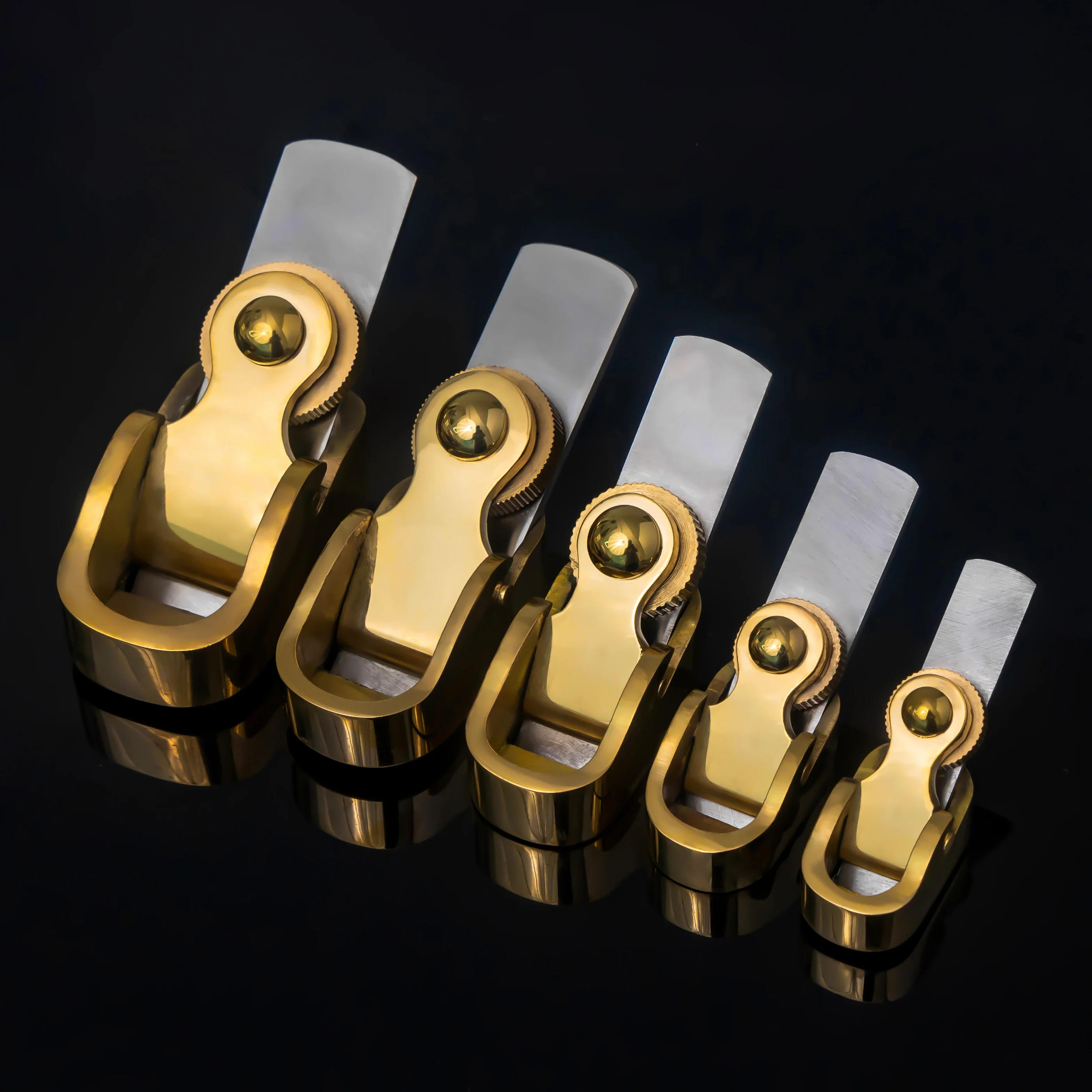 Woodworking Hand Tool HSS Plane Cutter Pure Brass Convex Flat Bottom Curved Bottom Violin Luthier Making Thumb Tool