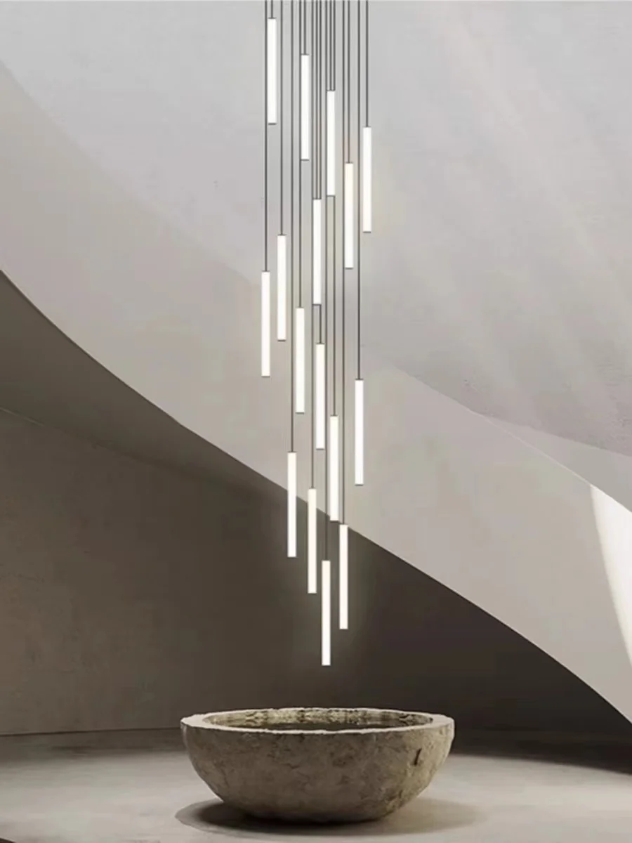 Modern LED Living Room Pendant Lighting Spiral Staircase Indoor Lamp Kitchen Home Decoration Nordic Luxury Ceiling Chandelier 2