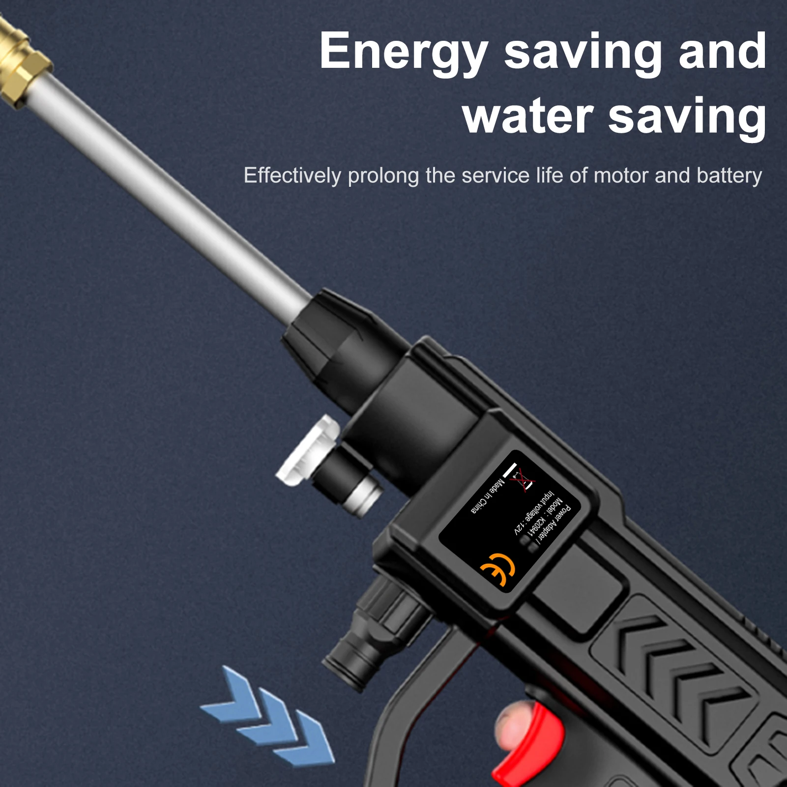 300W High Power Washer Machine 60Bar Cordless Power Washer Rechargeable Battery 5in1 Nozzles for Car Fence Cleaning Watering 5
