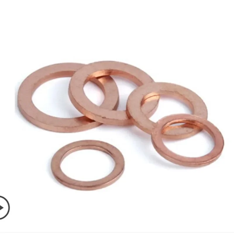 Solid Pure Copper Oil Plugs Washer o-ring Gasket Motorcycle Sump Flat Sealing Spacers M5 M6 M8 M10 M12 M14 M16 M18 M20 M22 M24
