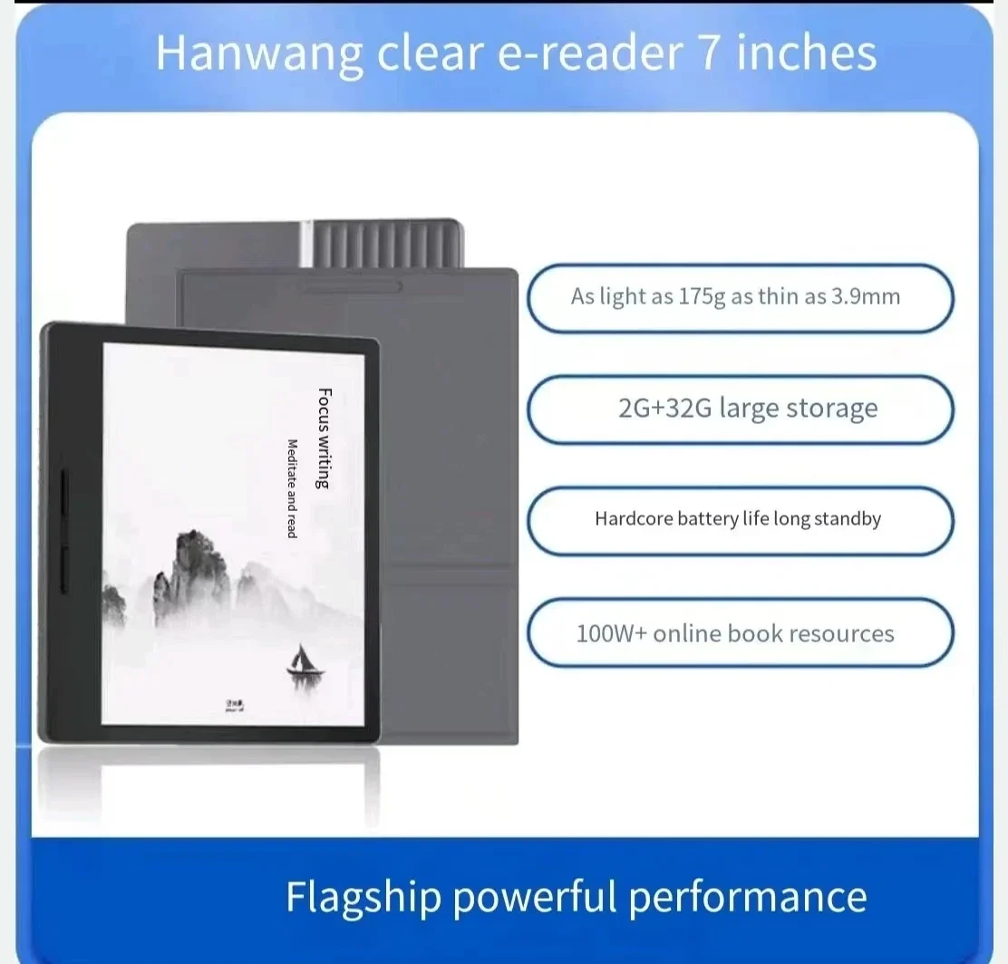 2023 Onyx NEW Hanvon clear E-reader 7 "E-book reader E-reader with dual color headlights 2G/32GB 8-core Android 11 Book 300 PPI