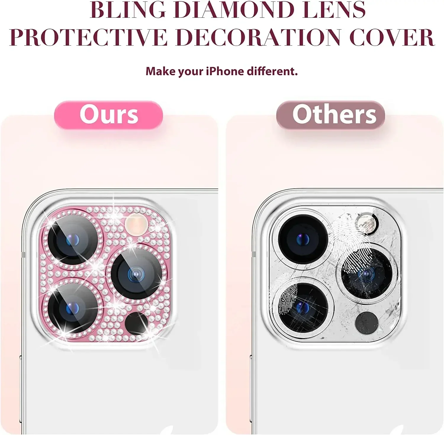 Elegant Rhinestone Diamond Glitter Camera Lens Protector
