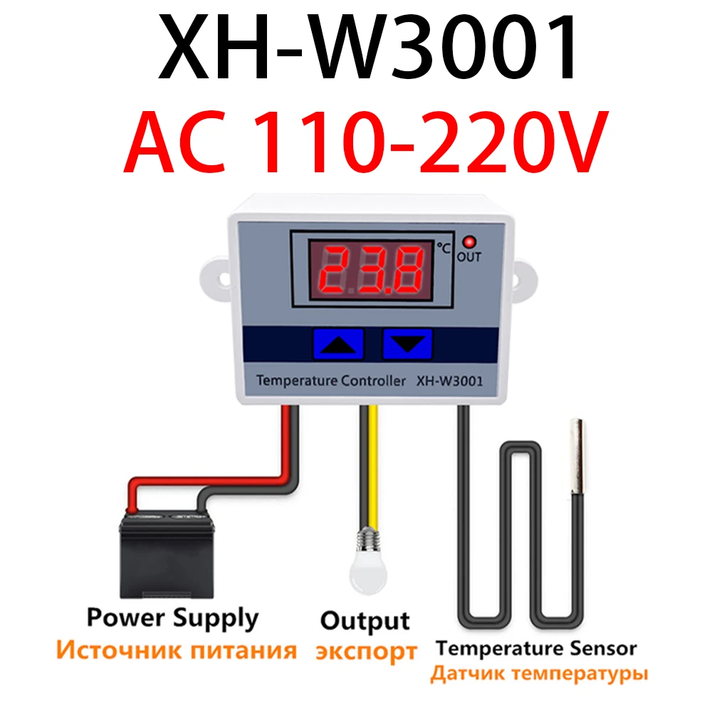 LED Digital Temperature Controller Thermostat for Incubators & Refrigerators