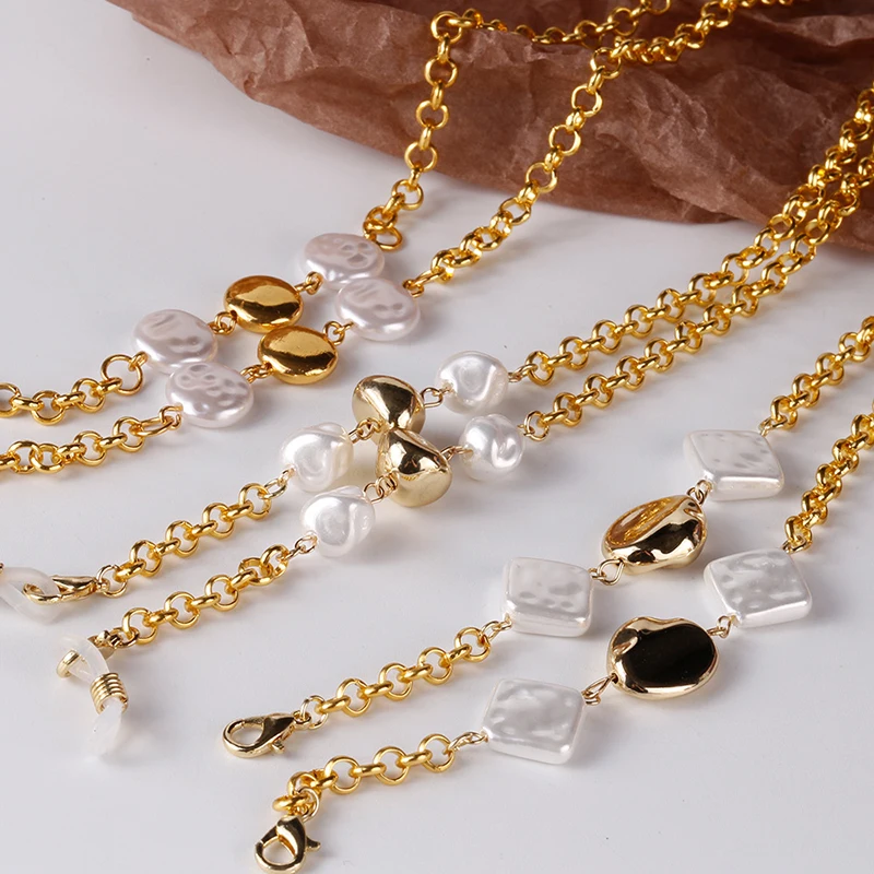 1~10PCS Women's Gold Stainless Steel Glasses Chain Strap Lanyard Fashion Sunglasses Eyeglasses Neck Chain Hangs Mask Holder 2