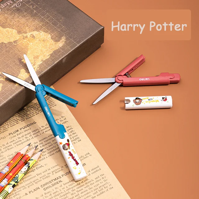 2Pcs DELI 68352 Harry Potter Schule Tragbare Schere Nette DIY Tagebuch  Dekorieren Scissor Hand Handwerk Papier Kinder Student Schreibwaren -  AliExpress