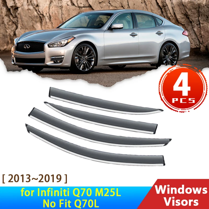  4 Pièces Déflecteurs Vent pour Infiniti Q70 M25L 2015 2016 2017  2018 2019, Avant ArrièRe Pare-Pluie Pare-Soleil Accessoires Vitres Voiture  Déflecteur