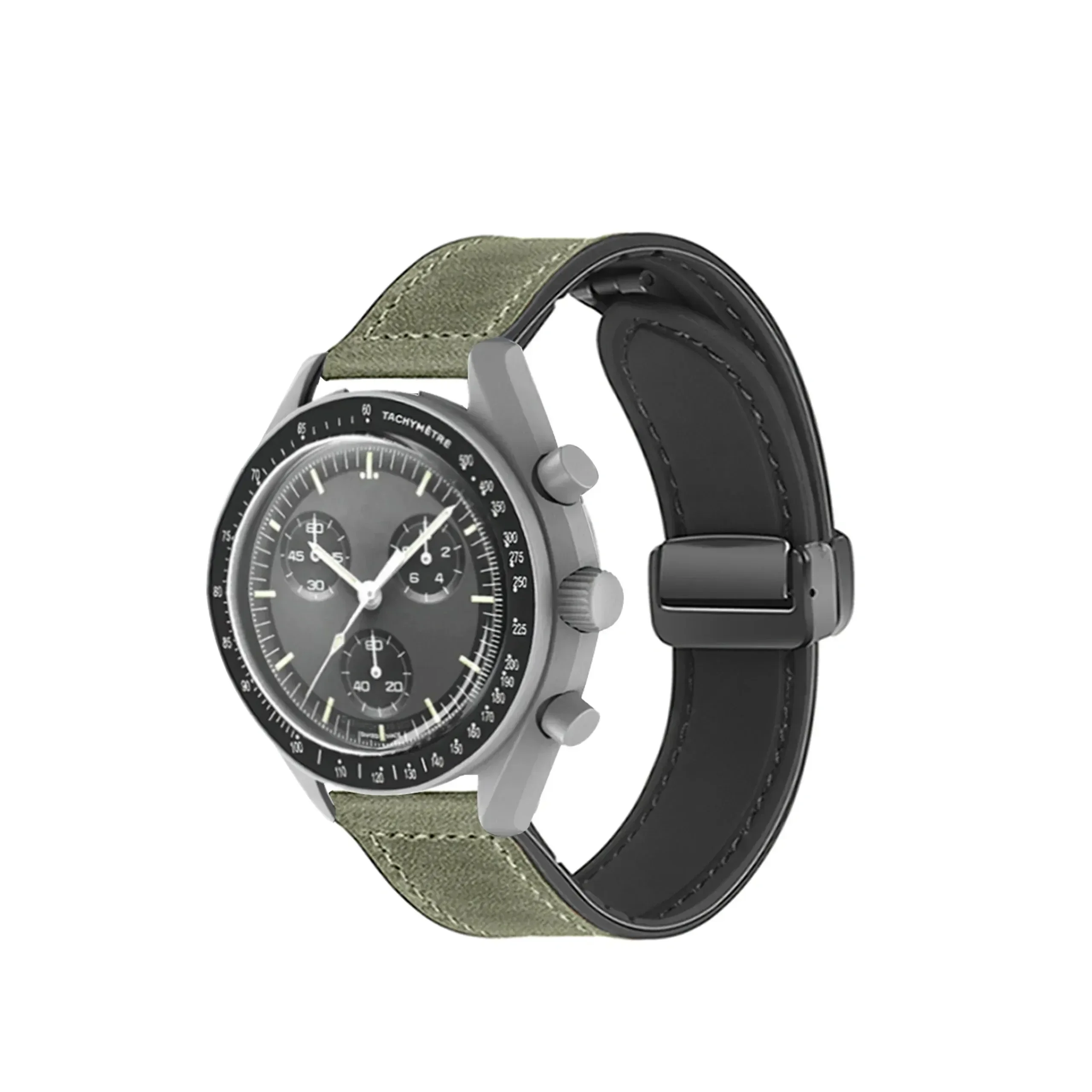 Silicone Leather Watch Strap | 20mm Quick Release | Universal Fit