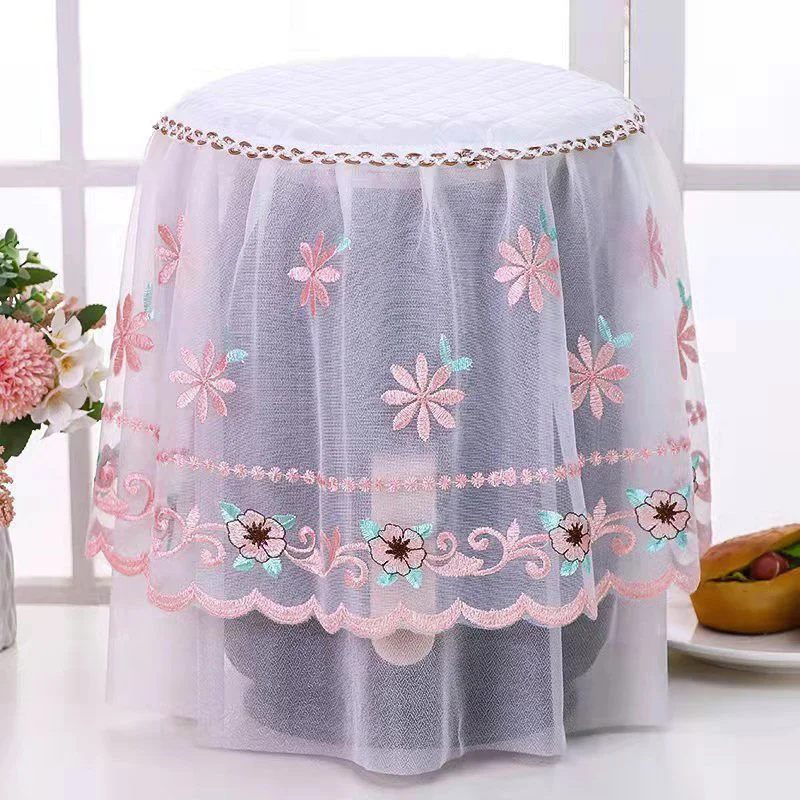 Oil Proof Embroidery Air Fryer Dust Cover Lace Fabric General Electric Rice Pot Dust Cover Durable Cartoon Appliances